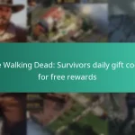 The Walking Dead: Survivors daily gift codes for free rewards
