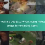 The Walking Dead: Survivors event milestone prizes for exclusive items