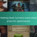 The Walking Dead: Survivors event milestone prizes for speed boosts