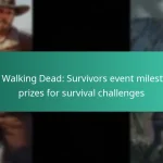 The Walking Dead: Survivors event milestone prizes for survival challenges