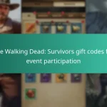 The Walking Dead: Survivors gift codes for event participation