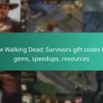 The Walking Dead: Survivors gift codes for gems, speedups, resources