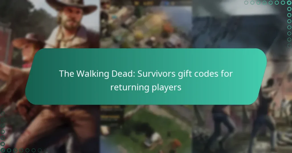 The Walking Dead: Survivors gift codes for returning players