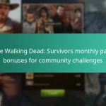 The Walking Dead: Survivors monthly pass bonuses for community challenges