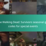 The Walking Dead: Survivors seasonal gift codes for special events