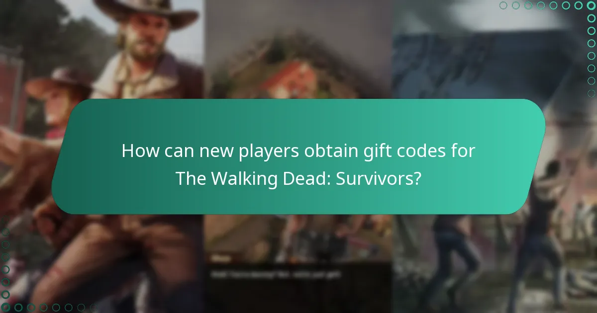 How can new players obtain gift codes for The Walking Dead: Survivors?
