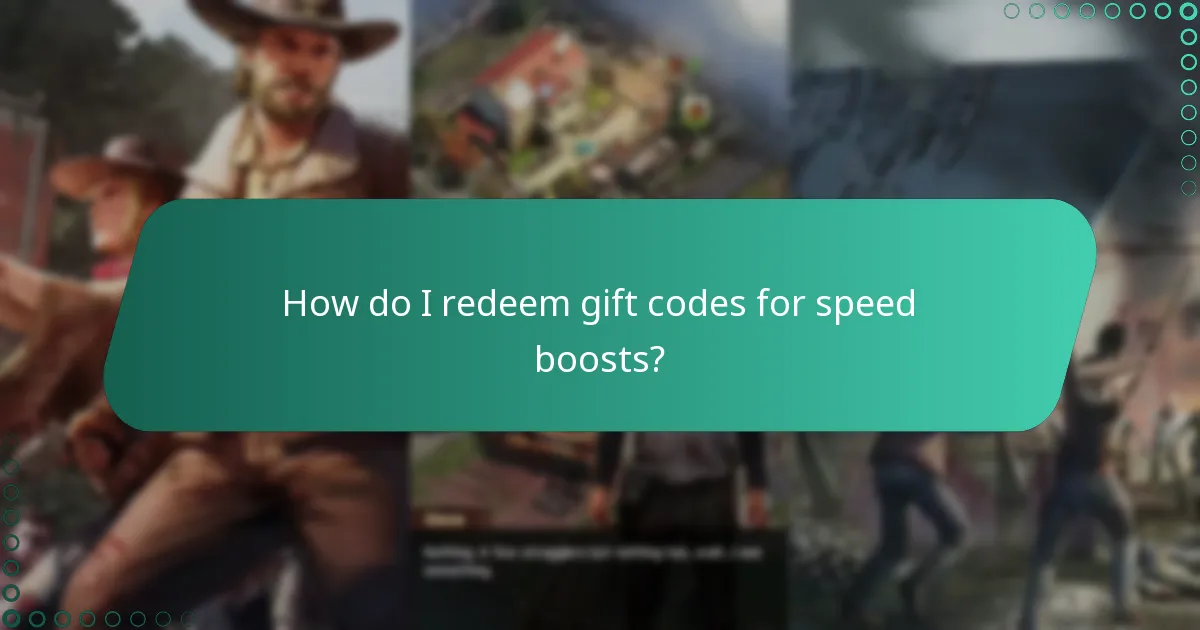 How do I redeem gift codes for speed boosts?