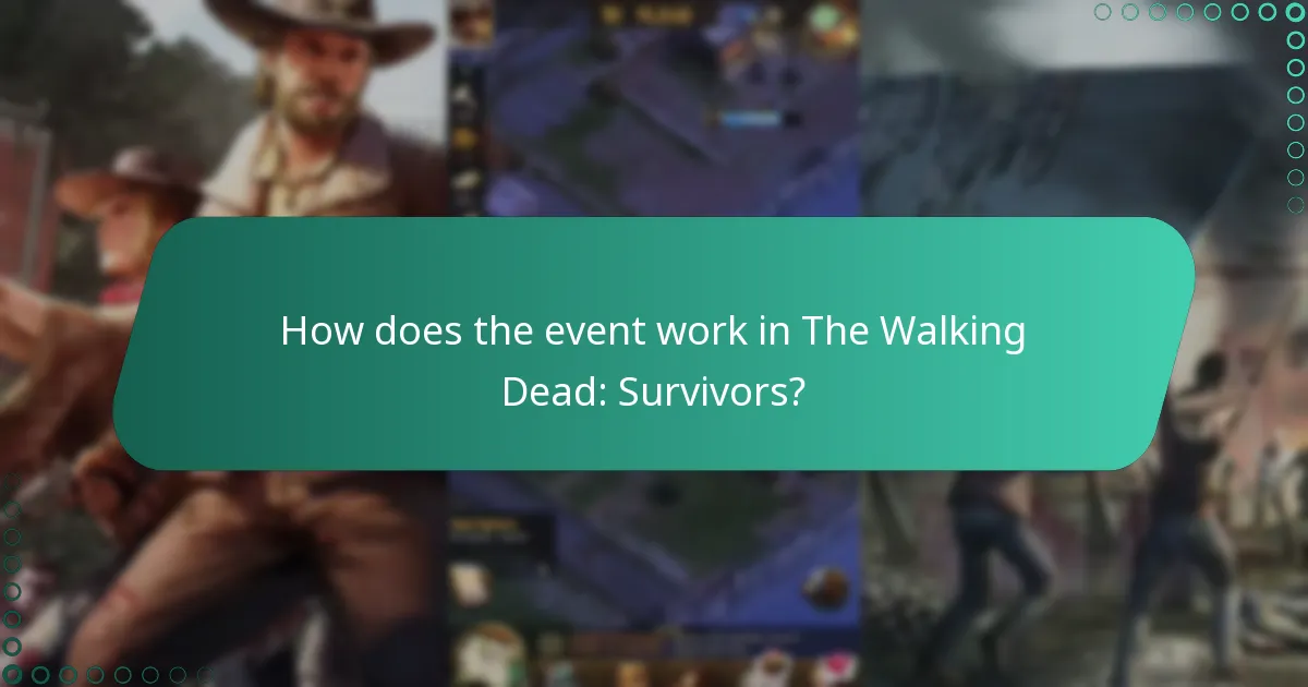 How does the event work in The Walking Dead: Survivors?