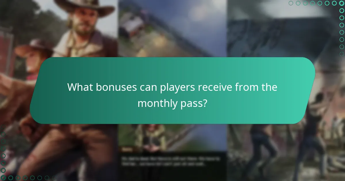 What bonuses can players receive from the monthly pass?