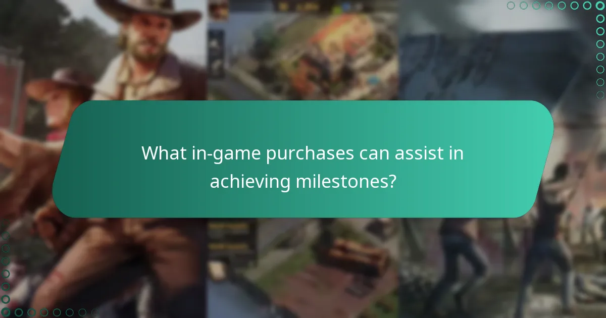 What in-game purchases can assist in achieving milestones?