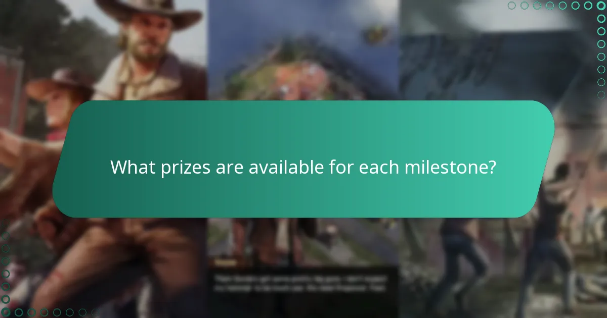What prizes are available for each milestone?