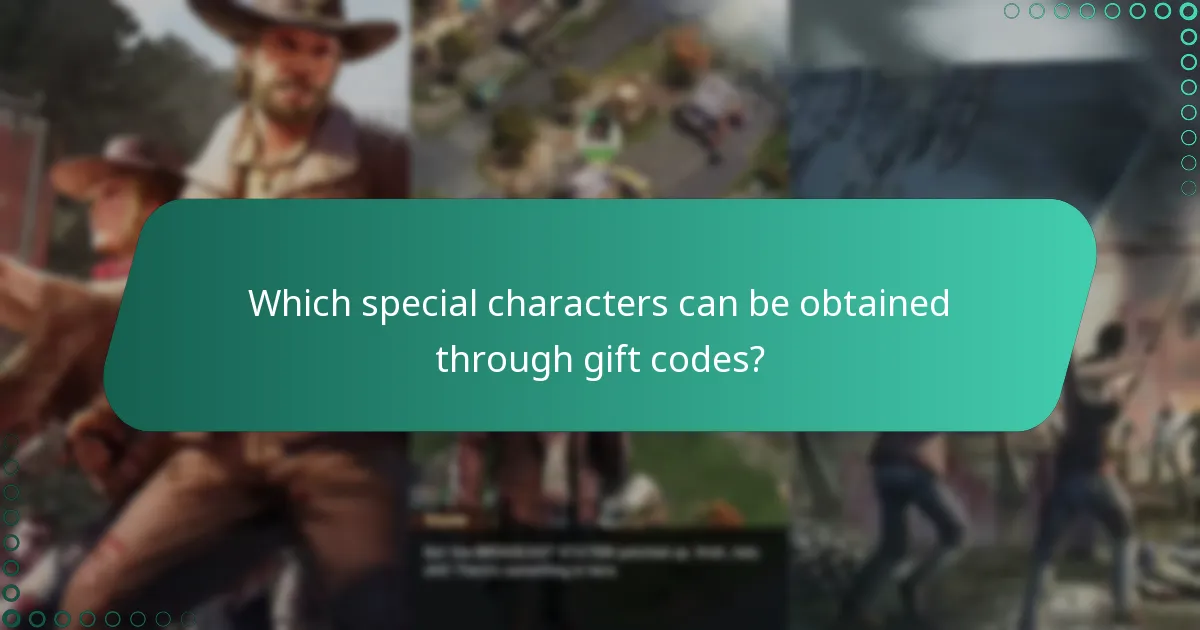 Which special characters can be obtained through gift codes?