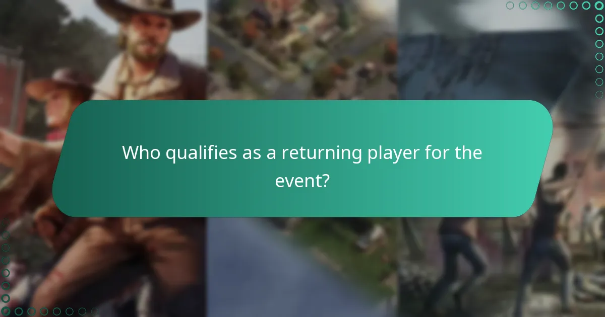 Who qualifies as a returning player for the event?